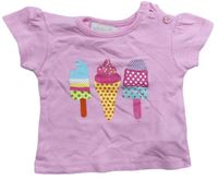 Světlerůžové tričko se zmrzlinami Early Days