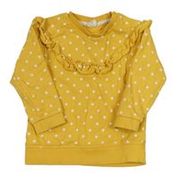 Žlutá mikina s puntíky a volánky H&M