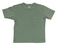 Khaki crop tričko Uniglo