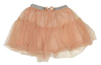 Broskvová tylová sukně se třpytkami zn. Kids