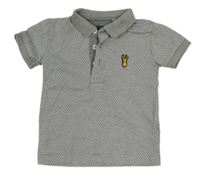 Šedé vzorované polo tričko Next 