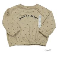 Nové - Béžová oversize mikina se lvy a nápisem Dunnes