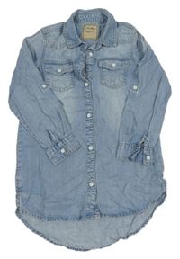 Modré  propínací šaty riflového vzhledu Next