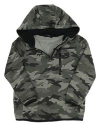 Šedo-černá army mikina s kapucí George 