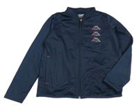 Tmavomodrá propínací sportovní mikina s logem Kappa