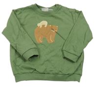Zelená mikina s medvídkem Lupilu 