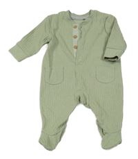 Světlezelený žebrovaný overal George 