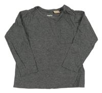 Tmavošedé melírované triko s kapsou Lupilu