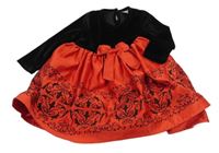 Červeno-černé saténovo/sametové šaty So Cute