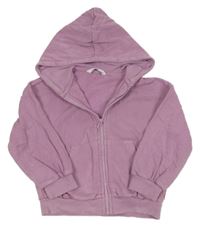 Lila propínací mikina s kapucí M&S