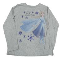 Šedé melírované triko s Elsou Disney