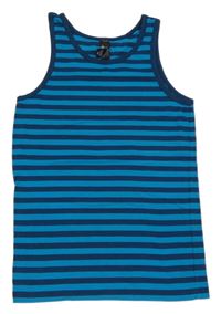 Tmavomodro-azurové pruhované tílko C&A