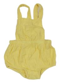 Žluté mušelínové laclové kraťasy Kiabi