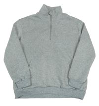 Šedá melírovaná mikina s rolákem Shein