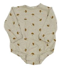Béžové melírované teplákové body s deštníky H&M