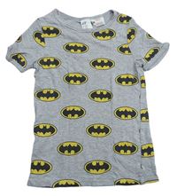 Šedé melírované tričko s Batmany H&M