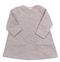 Světlepudrové puntíkaté vzorované šaty H&M