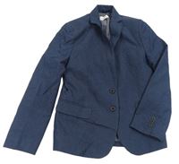 Tmavomodré vzorované sako H&M