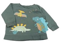 Khaki mikina s dinosaury zn. Next