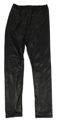 Černé koženkové kalhoty HEMA