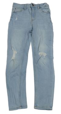 Světlemodré skinny teplákové rifle s prošoupáním C&A