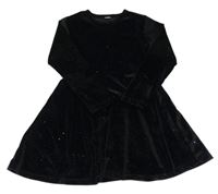 Černé třpytivé sametové šaty ZEEMAN