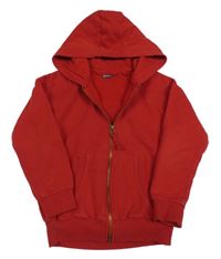 Červená propínací mikina s kapucí Next