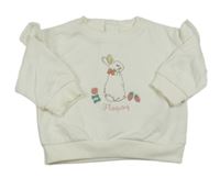 Smetanová mikina s králíčkem - Peter Rabbit a volánky M&S