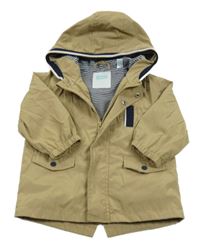 Písková šusťáková jarní parka s kapucí OBaïBi