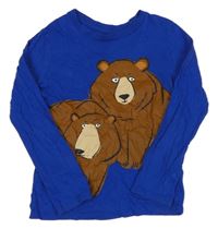 Safírové triko s medvídky H&M