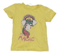 Žluté tričko s jednorožcem Kiki&Koko