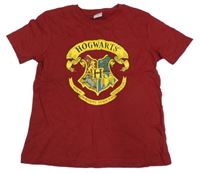 Rezavé tričko s erbem - Harry Potter 
