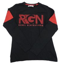 Černo-červené triko s logem zn- RE-GEN