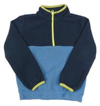 Tmavomodro-modrá fleecová mikina PRIMARK