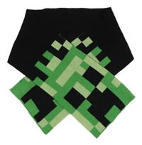 Černo-zelená pletená šála s Minecraft PRIMARK