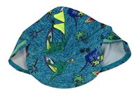 Modrá melírovaná Uv čepice s dinosaury F&F