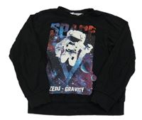 Černá mikina s kosmonautem H&M