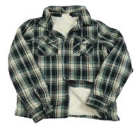 Černo-šedo-khaki kostkovaná zateplená košilová bunda Mountain Warehouse