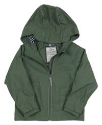 Khaki nepromokavá jarní bunda s kapucí Topomini