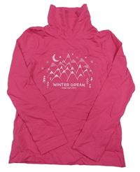 Tmavorůžový rolák s horami Lupilu