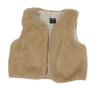 Béžová kožešinová podšitá vesta Kiabi