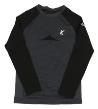 Tmavošedo-černé thermo triko Kaytan