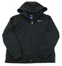 Černá propínací mikina s logem a kapucí Nike