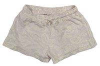 Světlerůžové teplákové kraťasy s mušlemi