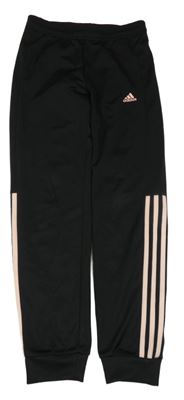 Černé sportovní tepláky s logem Adidas