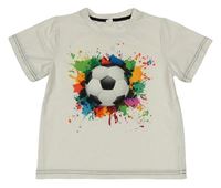 Bílé tričko s fotbalovým míčem Shein