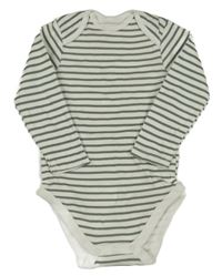 Bílo-khaki pruhované body C&A