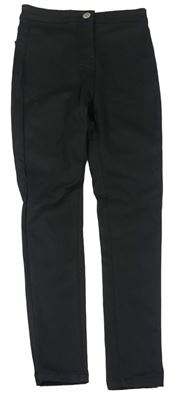 Černé skinny potažené kalhoty Matalan