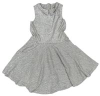 Stříbrné šaty s límečkem Next
