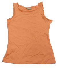 Oranžový žebrovaný top s krajkou Matalan